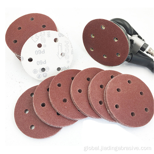 Sanding Disks Abrasive wholesale sandpaper disc 125mm sanding disks 6 holes Supplier